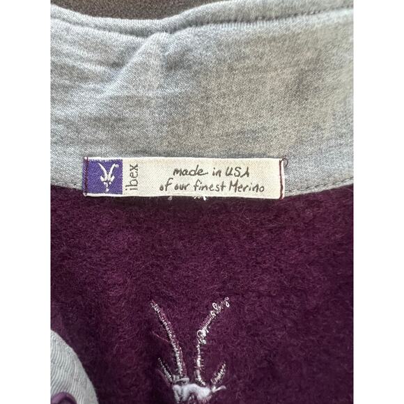 Ibex 100% Merino Wool Women's Snap Button Fleece Purple Size Small-Medium*(Read) - Picture 10 of 11